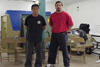 Grand Master Richard Peralta and Israel Gonzales at first school in Watau, Texas